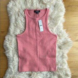 NWT, J. Crew Pink Sleeveless Ribbed Tank Top, XS